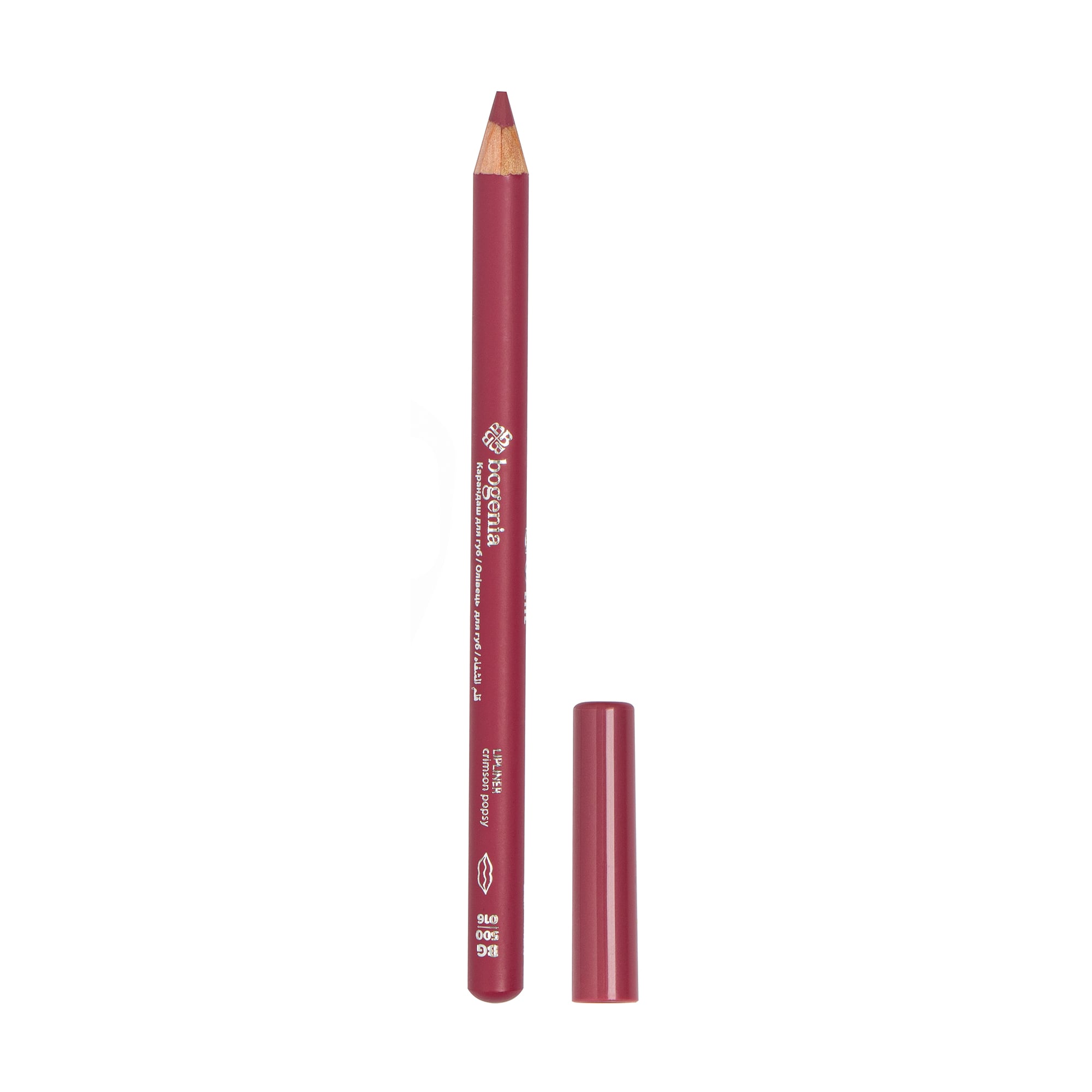 Олівець для губ Bogenia Lip Liner BG500, 016 Crimson Popsy, 0.78 г